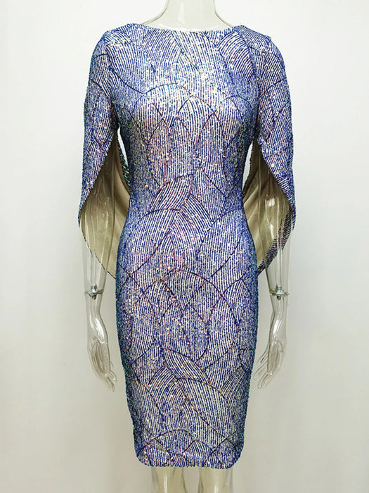 Sequin Dress Women Summer vintage Club Mini Evening Party Bodycon Dress
