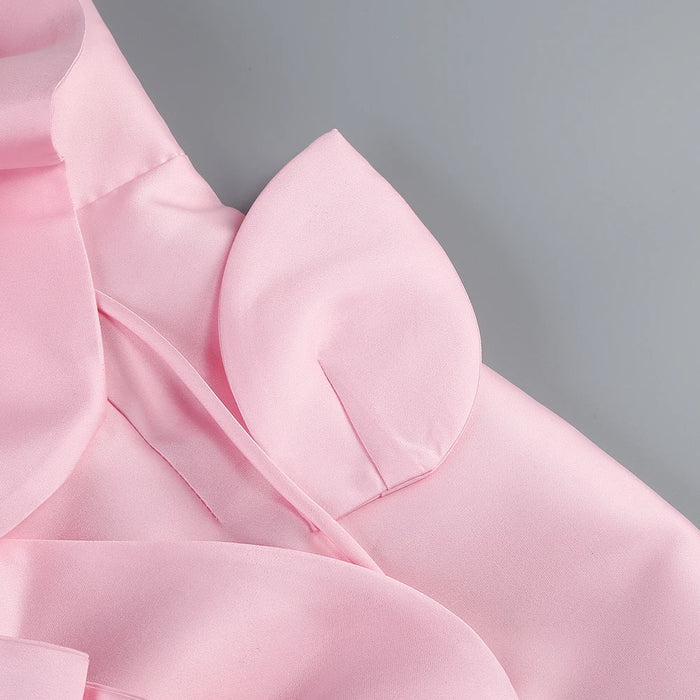 New decoration flower dress Women's temperament back tiedesign party ceremonial dress