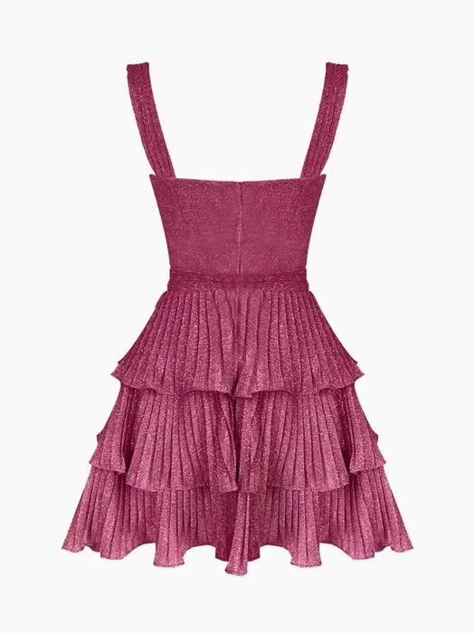 Short Mermaid Dress Cami Dress Elegant Women Cutout Sleeveless Halter High Waist A-line Mini Dress