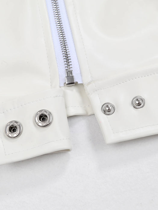 Solid Women Two Piece Skirt Set Turn-down Collar Long Sleeve Zipper Top Slim Button Midi Skirt Elegant Lady Formal Work Clothing Suit