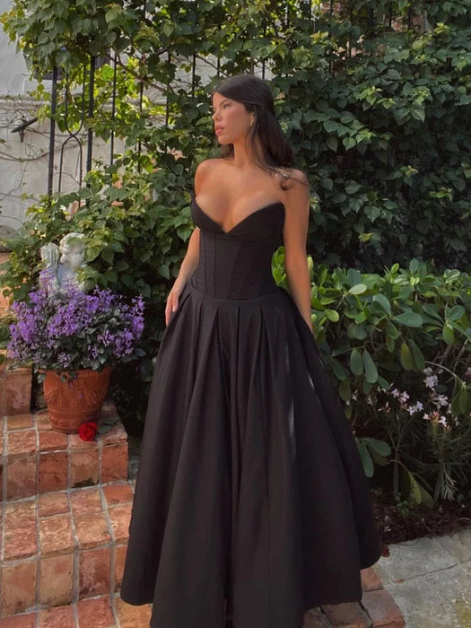 Suninheart Black Elegant Wedding Events Dress Sexy Strapless Corset Dress Midi Christmas Party Dresses for Women Clothing 2023 Read Size Chart 1 / S ( Suninheart Black Elegant Wedding Events Dress Sexy Strapless Corset Dress Midi Christmas Party Dresses for Women Clothing 2023 Read Size Chart 1 / S (