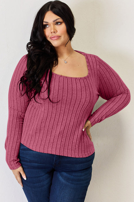 Basic Bae Ribbed Long Sleeve T-Shirt