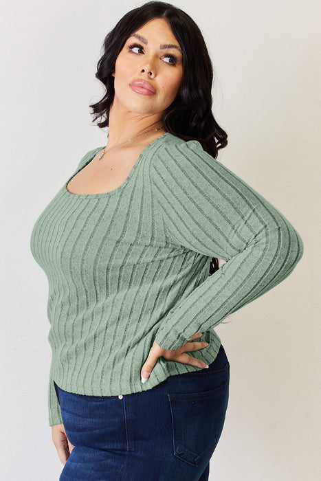 Basic Bae Ribbed Long Sleeve T-Shirt