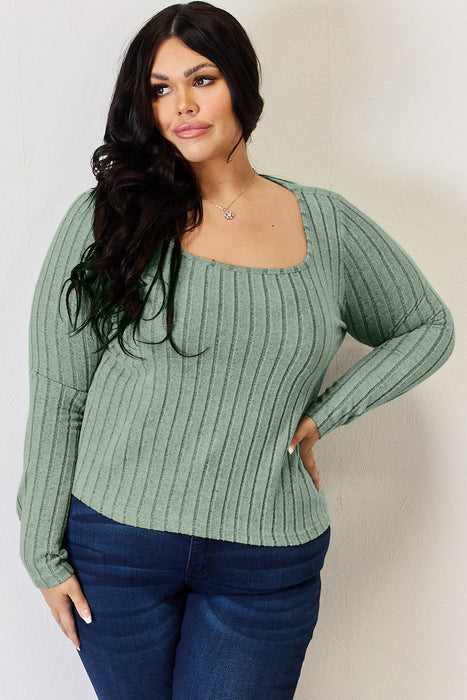 Basic Bae Ribbed Long Sleeve T-Shirt