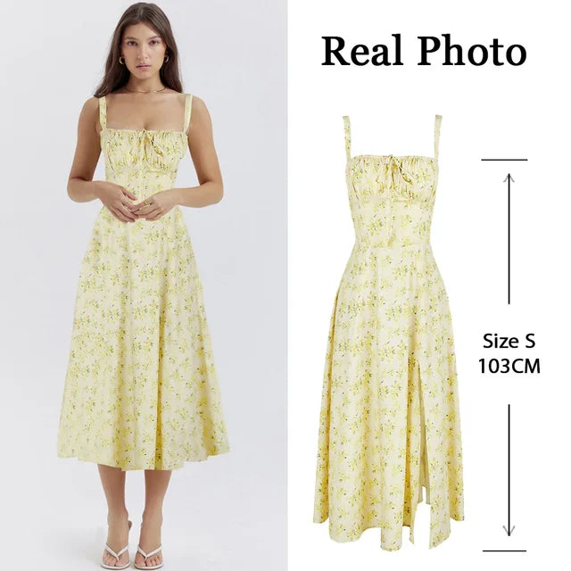 Elegant A Line Midi Dress Sexy Spaghetti Strap Lace Up Red Holiday Party Dresses Summer Dresses Women