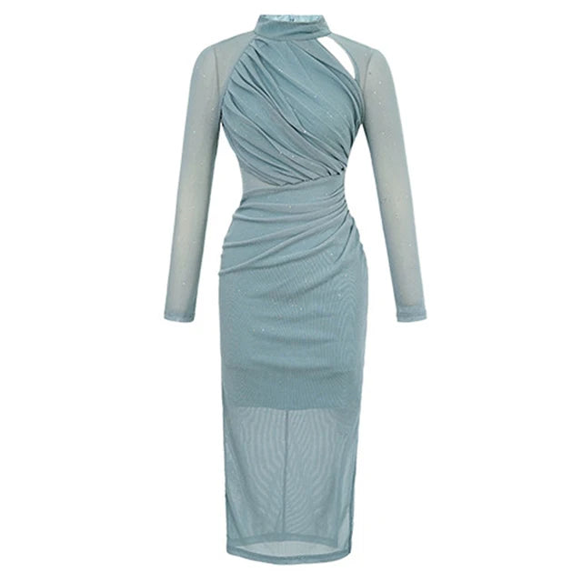 Christmas Party Shiny Evening Long Dresses for Women Ladies See Through Sexy Bodycon Dress Robe Stretchy Clothes Sky Blue / L / China Christmas Party Shiny Evening Long Dresses for Women Ladies See Through Sexy Bodycon Dress Robe Stretchy Clothes Sky Blue / L / China