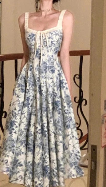 Summer Floral Elegant Midi Dress Women Even Party Black Formal Dresses Sleeveless Bodycon