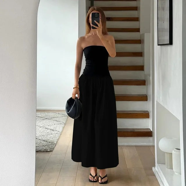 Slim Folds Dress For Women Bodycon Backless Splice Dresses Female Summer Sexy Off Shoulder Elegant Mini Dress