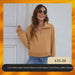 Turn Down Collar Hoodie Woman Solid Zipper Long Sleeve Ladies Casual Tops Spring Fall Fashion Pullover Female Sweatshirt| by@Vidoo