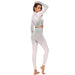 Women's Two Piece Suit Fashion Long Sleeve Tops Sport Suit Gym Fitness Tracksuit Women Clothing Lady Workout Shirt Pant Two Piece Women Sets AwsomU