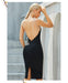 Dresses Spaghetti Strap Backless Bandage Dress For Women Sexy Diamonds Celebrity Club Evening Runway Party Dresses AwsomU