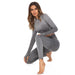 Women's Two Piece Suit Fashion Long Sleeve Tops Sport Suit Gym Fitness Tracksuit Women Clothing Lady Workout Shirt Pant Two Piece Women Sets AwsomU