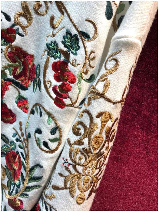 Pullovers Svoryxiu High Quality Wool Blend Pullover Sweater Women's luxury Floral Embroidery Autumn Winter Runway Thick Knitting Jumper|Pullovers| AwsomU