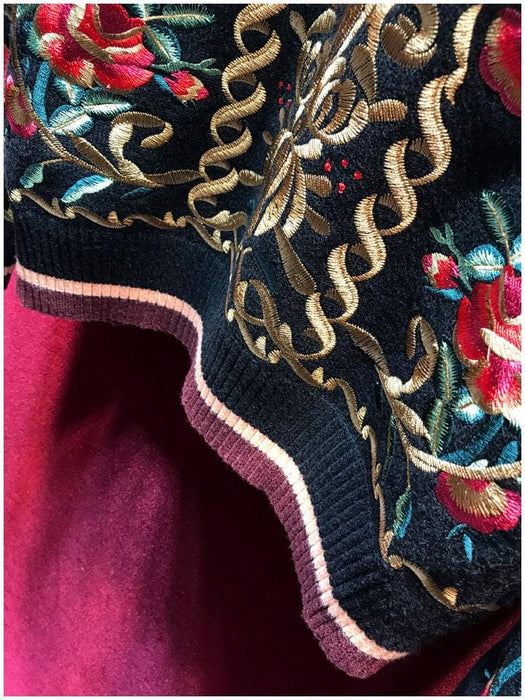 Pullovers Svoryxiu High Quality Wool Blend Pullover Sweater Women's luxury Floral Embroidery Autumn Winter Runway Thick Knitting Jumper|Pullovers| AwsomU