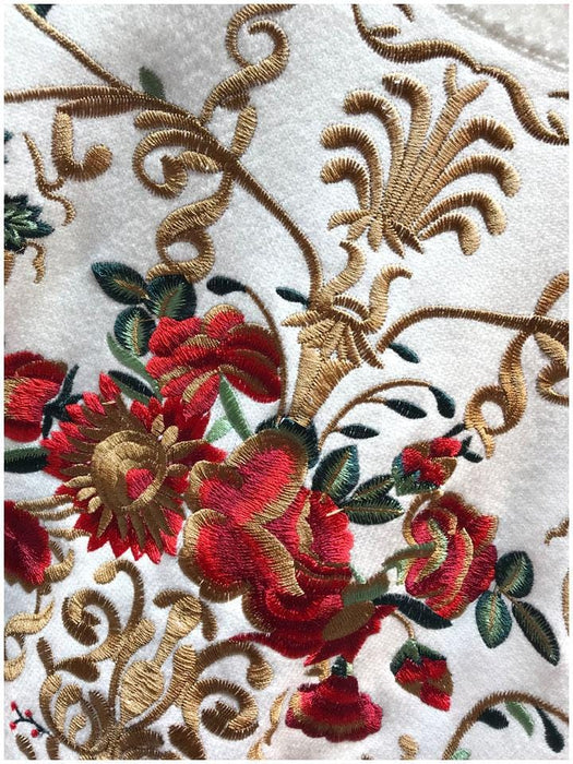 Pullovers Svoryxiu High Quality Wool Blend Pullover Sweater Women's luxury Floral Embroidery Autumn Winter Runway Thick Knitting Jumper|Pullovers| AwsomU