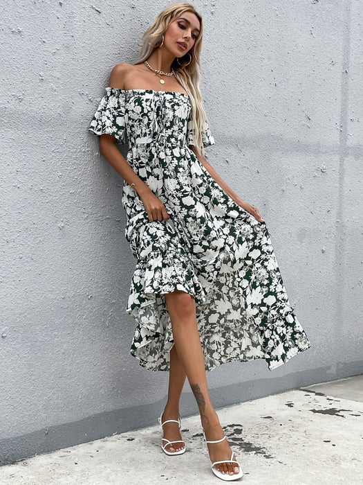 NEW HOT Womens Summer Dress Casual Floral Print Tie-Up Strap Flowy Midi  Dress Long Beach Sun Dresses | Fruugo KR