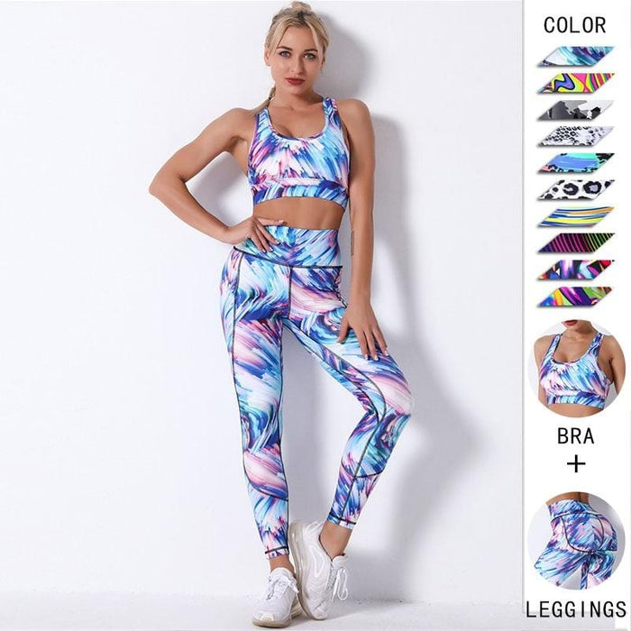 Sports Bra and Leggings Two Piece Sets Womens Outifits Naked