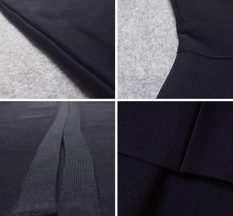 Dresses Black High Neck Knee Length Sleeveless Tank Sexy Women Club Bandage Dress Bodycon Dress Women AwsomU