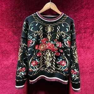 Pullovers Svoryxiu High Quality Wool Blend Pullover Sweater Women's luxury Floral Embroidery Autumn Winter Runway Thick Knitting Jumper|Pullovers| AwsomU