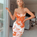 Dresses Tie Dye Print Fashion Sexy Backless Lace Up Midi Dresses Sleeveless Club Party Holiday Spaghetti Strap Sundress AwsomU